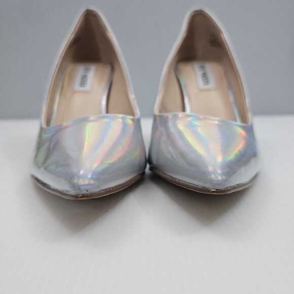 NEW Steve Madden Salza Pumps Womens 6 Iridescent Metallic Pointed Toe Stiletto - Picture 6 of 15
